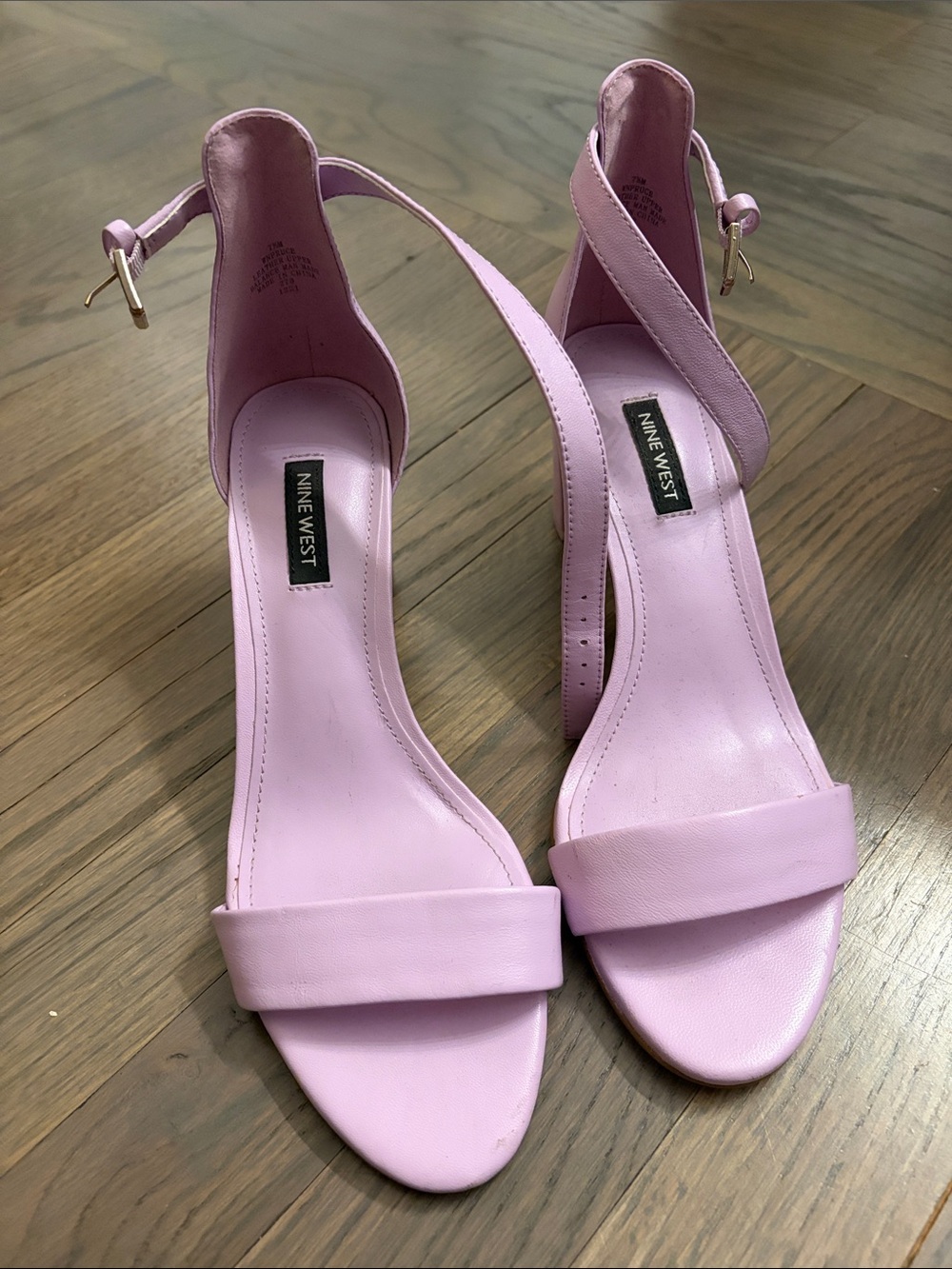 Nine West Lilac Strappy Block Heel Sandals